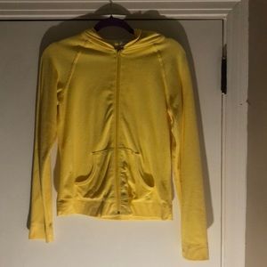 Yellow hooded jacket. Size M